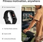 Fitbit Charge 6 Fitness Tracker with Google apps, Heart Rate on Exercise Equipment, 6-Months Premium Membership Included, GPS, Health Tools and More, Obsidian/Black, One Size (S &amp; L Bands Included) - Image 3
