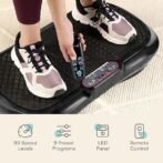 Lifepro Waver Vibration Plate Exercise Machine for Lymphatic Drainage, Muscle Activation, Full-Body Workout Vibrating Platform with Loop Bands, Fitness Equipment for Strength Toning &amp; Fat Loss - Image 5