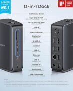 Anker Nano Laptop Docking Station with Detachable Hub, 13-in-1 USB-C Triple Display Docking with 2 HDMI+1 DP, 10 Gbps USB-C, 3 USB-A, Audio, SD/TF, Ethernet, 100W Max PD for Dell, Lenovo, HP, and More - Image 5