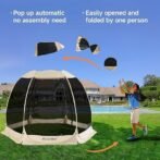 Alvantor Pop Up Screen House Gazebo with Mosquito Netting, Instant UV Resistant Sun Shelter for Patio &amp; Backyard, Portable Canopy Tent for 2-10 Person - Image 4