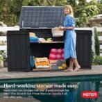 Keter Store-It-Out Prime 4.3 x 3.7 ft. Outdoor Resin Storage Shed with Easy Lift Hinges, Perfect for Yard Tools, Pool Floats and Garden Accessories, Black - Image 4