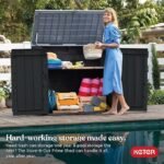 Keter Store-It-Out Prime 4.3 x 3.7 ft. Outdoor Resin Storage Shed with Easy Lift Hinges, Perfect for Yard Tools, Pool Floats and Garden Accessories, Black - Image 4