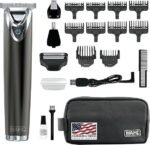 WAHL USA Stainless Steel Lithium Ion 2.0+ Slate Beard Trimmer for Men – Electric Shaver, Nose Ear Trimmer, Rechargeable All in One Men’s Grooming Kit – Model 9864
