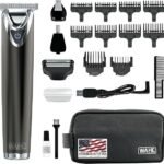 WAHL USA Stainless Steel Lithium Ion 2.0+ Slate Beard Trimmer for Men – Electric Shaver, Nose Ear Trimmer, Rechargeable All in One Men’s Grooming Kit – Model 9864