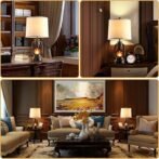 RORIANO Farmhouse Lantern Table Lamps for Living Room Set of 2, Vintage Bedroom Resin Lamp with Dual USB Charging Ports, Rustic Retro Bedside Nightstand Desk Lamp, 4 Bulb Included - Image 3