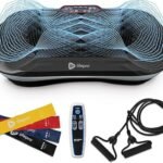 Lifepro Waver Vibration Plate Exercise Machine for Lymphatic Drainage, Muscle Activation, Full-Body Workout Vibrating Platform with Loop Bands, Fitness Equipment for Strength Toning &amp; Fat Loss