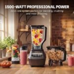 Ninja Kitchen System | All-in-One Food Processor &amp; Blender for Smoothies | Includes Pitcher, (2) 16 oz. To-Go Cups &amp; 8-Cup Bowl | Makes Salsa, Dough, Shakes, &amp; Frozen Drinks | 1500W | Black | BL770 - Image 5