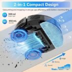 Tikom Robot Vacuum and Mop Combo, 5000Pa Robotic Vacuum Cleaner, 150 Min Max, App &amp; Remote Control, Ideal for Hard Floor, Carpet, Pet Hair, Self-Charge(G8000 Max) - Image 3