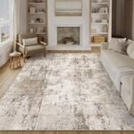 8×10 Washable Area Rug Brown Grey Abstract Non Slip Soft Low Pile Rug for Living Room Bedroom Dining Room Office Neutral Modern Indoor Large Throw Carpet for Home Decor Visit the WondRg Store - Image 5