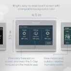 Honeywell Home RTH9585WF1004 Wi-Fi Smart Color Thermostat, 7 Day Programmable, Touch Screen, Energy Star, Alexa Ready, Gray - Image 2