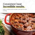 Lodge Essential Enamel Cast Iron Dutch Oven – Perfect for Bread Baking, Braising, Marinating &amp; Slow Cooking – Features Moisture-Sealing Lid &amp; Dual Handles – Kitchen Essentials – 6 Quarts – Island Spice Red - Image 3