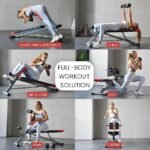 FF Finer Form Multi-Functional Weight Bench for Full All-in-One Body Workout – Adjustable Workout Bench Press for Home Gym, Fitness equipment for Back HyperExtension, Roman Chair Exercise, Sit up - Image 5