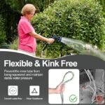 SPECILITE 200ft 304 Stainless Steel Garden Hose Metal, Heavy Duty Water Pipe with Nozzles for Yard, Outdoor – Flexible, Never Kink &amp; Tangle, Puncture Resistant (Sliver) - Image 3