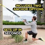TRX All-In-One Home Gym System – Complete Suspension Training Kit for Strength Training, HIIT &amp; Full-Body Workouts at Home or Outdoors, Includes Indoor &amp; Outdoor Anchors - Image 3