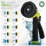 J&amp;B XpandaHose 150ft Expandable Garden Hose – Ultra-Strong 3750D, 4-Layer Latex Core, Brass 3/4″ Connectors, 10-Pattern Nozzle &amp; Storage Bag – Lightweight, Kink-Reducing, Leak-Resistant - Image 2