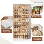 ANTBOX Portable Shoe Rack Organizer for Closet Entryway, Stackable Sneaker Storage Shoe Cabinet with Magnetic Clear Door, Large Plastic Storage containers Bins with Lids 10 Tiers 40 Pairs - Image 2