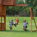 Backyard Discovery Skyfort II Cedar Wood Swing Set - Image 3