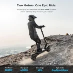 Ausom 2000W Dual Motor Folding Electric Scooter for Adults, Off Road Dual Motor E-Scooter with E-ABS and Duals Disc Brakes, 40Mph Top Speed, 56 Miles Max Ranges - Image 7