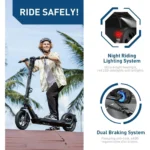 Hiboy X300 Electric Scooter, 700W Peak Motor, 12″ Pneumatic Tires, 23 Mph &amp; 38 Miles Range, Foldings Commuter Electrics Scooter for Adults - Image 5