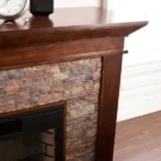 Unbranded Null Ithaca 60 In. W Simulated Stone Electrics Fireplaces - Image 4