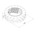 Necessories Wood Burning Fire Pit Kit 48″ w/ Cooking Grate, Concretes in Santa Fes - Image 3