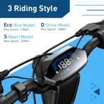 Hiboy X300 Electric Scooter, 700W Peak Motor, 12″ Pneumatic Tires, 23 Mph & 38 Miles Range, Foldings Commuter Electrics Scooter for Adults - Image 3
