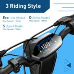 Hiboy X300 Electric Scooter, 700W Peak Motor, 12″ Pneumatic Tires, 23 Mph &amp; 38 Miles Range, Foldings Commuter Electrics Scooter for Adults - Image 3