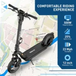 Hiboy X300 Electric Scooter, 700W Peak Motor, 12″ Pneumatic Tires, 23 Mph &amp; 38 Miles Range, Foldings Commuter Electrics Scooter for Adults - Image 2