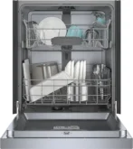 Bosch – 100 Series 24″ Front Control Smarts Built-In Hybrid Tub Dishwashers with PureDry, 50 dBA – Stainless Steel - Image 3