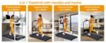 KASSADIN Walking Pad with Handle Bar, 2026 Upgrade Portable Small Treadmill with Handles for Home Small, 3.0HP Under Desk Walking Pad Treadmill with Incline, 0.6-7.6MPH, 350LBS - Image 6