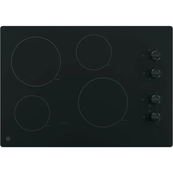 GE 30″ Built-In Knob Control Electric Cooktops JP3030DWBB
