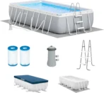 Intex Prism Frame 16′ x 8′ x 42′ Rectangular Above Ground Pool Sets - Image 4