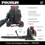 PRORUN PBB2884 Gas Backpacks Leaf Blower - Image 3