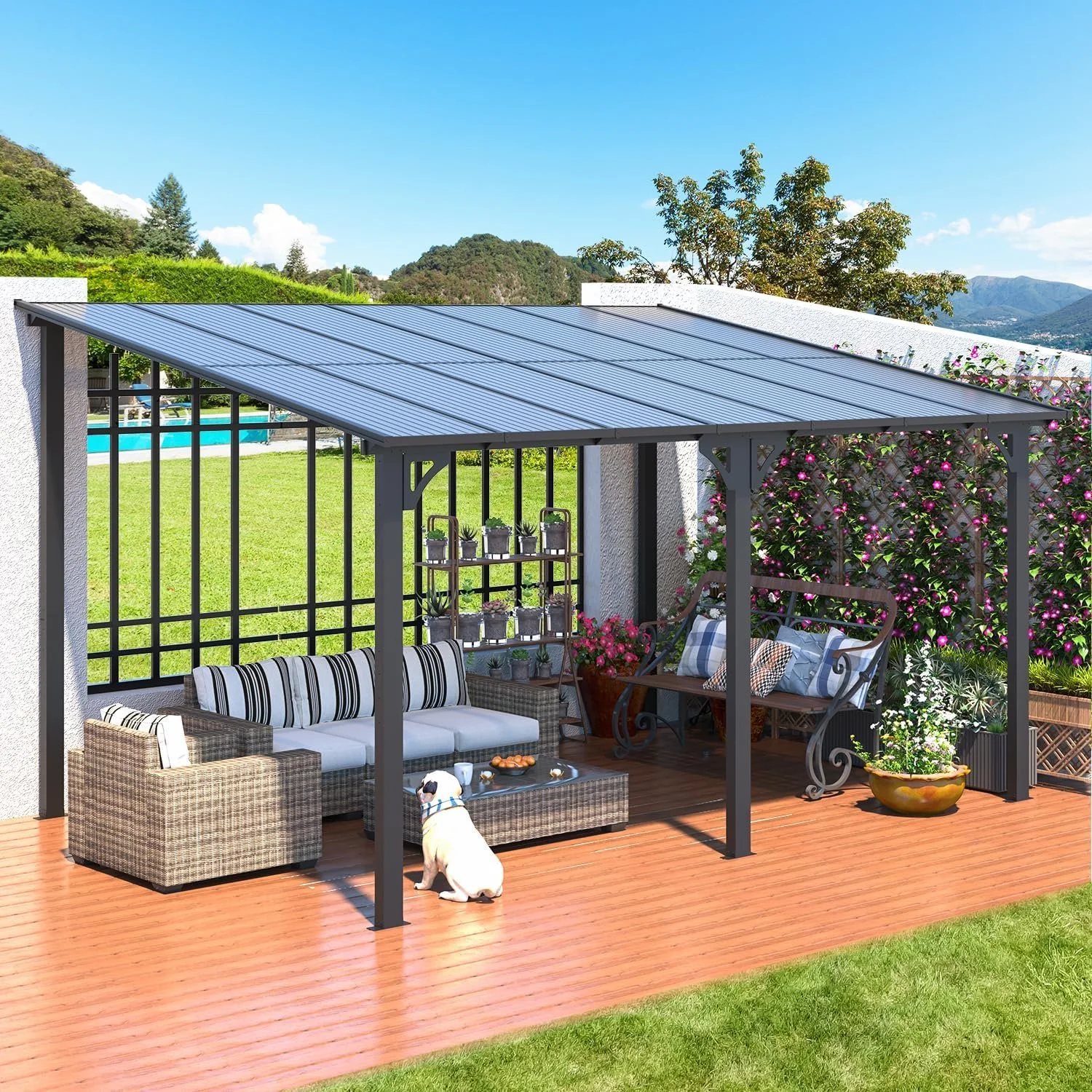 h1-5-1.webp Aecojoy Aluminum Pergola with Canopys - Image 1