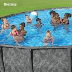Bestway APX 365 18’x52″ Round Above Ground Swimming Pool Set with Pump &amp; Ladders - Image 3