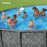 Bestway APX 365 18’x52″ Round Above Ground Swimming Pool Set with Pump &amp; Ladders - Image 3