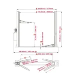 KATOOL KT-H105 Two Post Vehicles Lift 10,000 lbs Capacity - Image 2