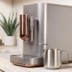 Café Affetto Automatic Espresso Machine + Milk Frother | Built-In &amp; Adjustable Espresso Bean Grinders | One-Touch Brew in 90 Seconds | Steel Silver, 1.2 Liter, (C7CEBBS2RS3) - Image 5