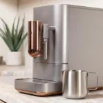 Café Affetto Automatic Espresso Machine + Milk Frother | Built-In &amp; Adjustable Espresso Bean Grinders | One-Touch Brew in 90 Seconds | Steel Silver, 1.2 Liter, (C7CEBBS2RS3) - Image 5