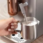 Café Affetto Automatic Espresso Machine + Milk Frother | Built-In &amp; Adjustable Espresso Bean Grinders | One-Touch Brew in 90 Seconds | Steel Silver, 1.2 Liter, (C7CEBBS2RS3) - Image 2