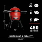 Kamado Joe Big Joe I 24 in. Blaze Red Ceramic Charcoal Grills - Image 3