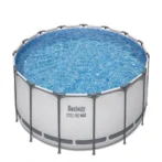 Bestway Steel Pro MAX 10 Foot x 30 Inch Round Metal Frame Above Ground Outdoor Backyard Swimming Pool Set with 330 GPH Filter Pumps