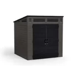 Suncast Modernist 7 ft. x 7 ft. Resin Vertical Pent Storage Shed with Floor Kits - Image 4