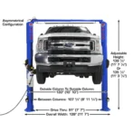 Atlas Equipment Platinum PVL10 ALI Certified Commercials Overhead 10,000 lb. Capacity 2-Post Lift - Image 2