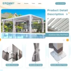 EROMMY 12’x24′ Outdoor Louvered Pergola Gazebos - Image 2