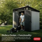 Keter Outdoor Storage Sheds, for House, Patio &amp; Yard, Plastic Resin, Artisan, 7×7 Ft, Gray - Image 2