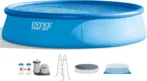 Intex 18′ x 48″ Inflatable Above Ground Swimming Pool with Ladder, Pumps - Image 4
